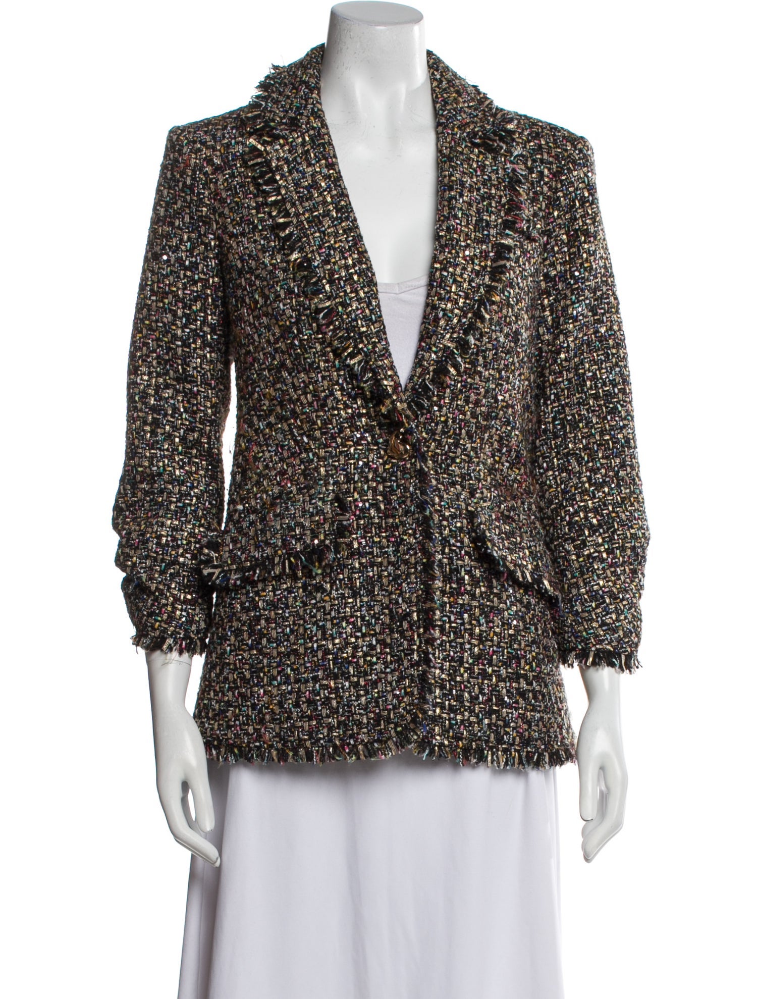 Cinq à Sept Tweed Pattern Blazer