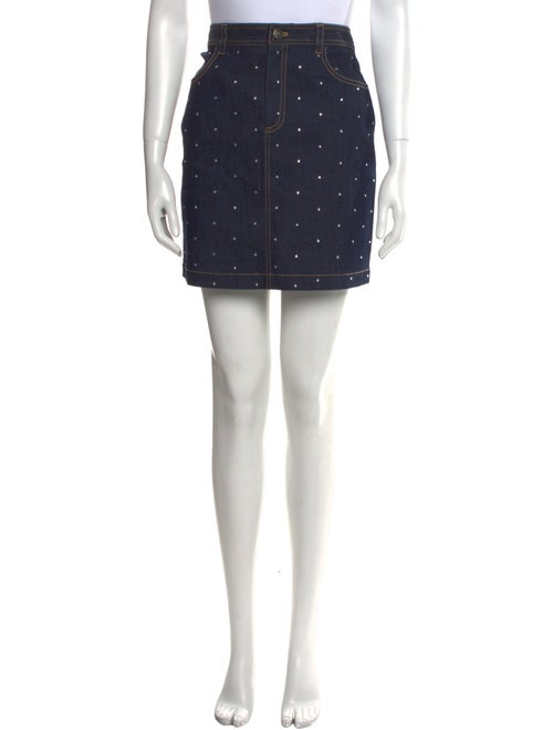 Cinq à Sept Crystal Embellishments Mini Skirt