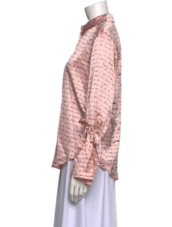 Cinq à Sept Silk Printed Button-Up Top