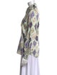 Cinq à Sept Paisley Print Long Sleeve Button-Up Top