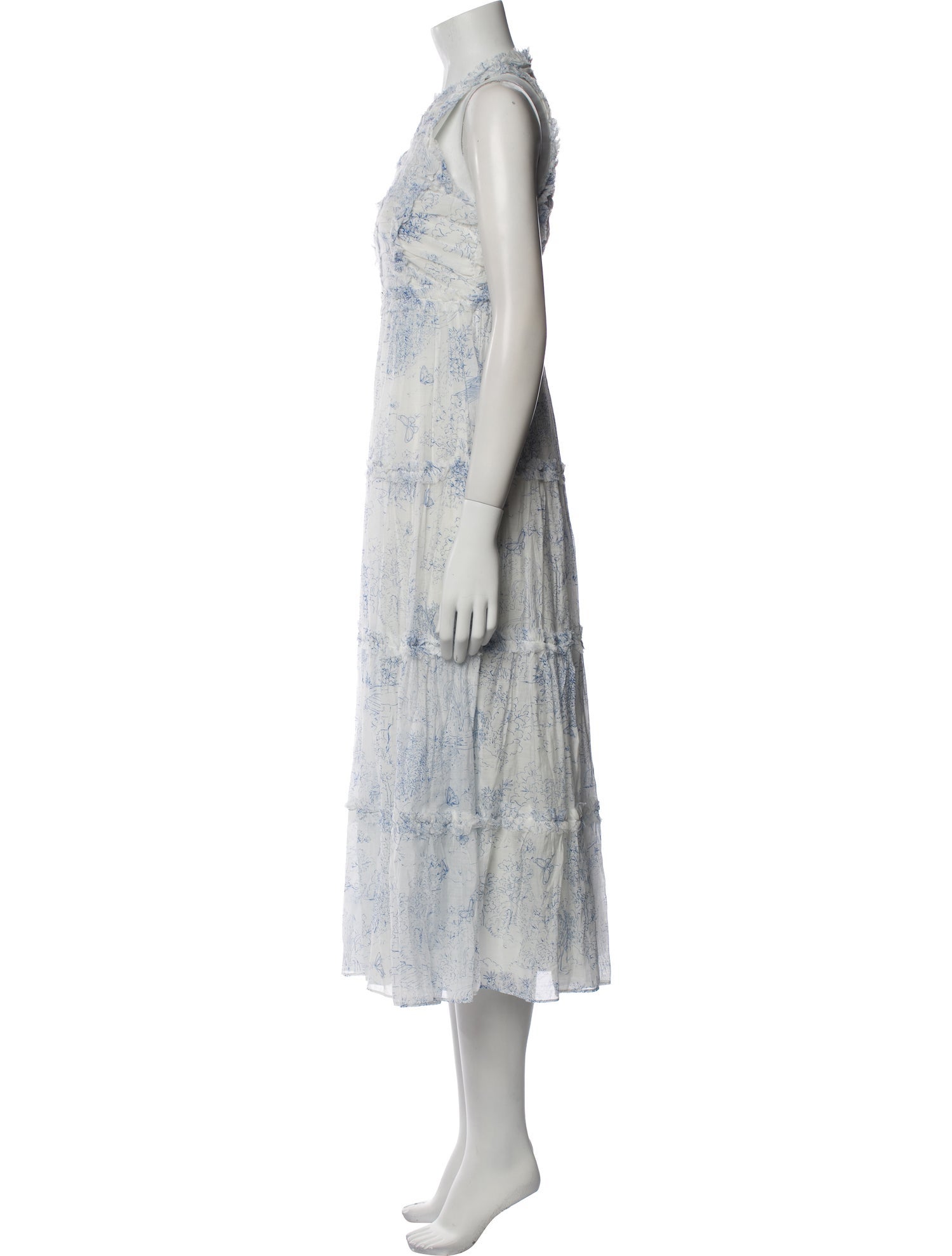 Cinq à Sept Floral Print Long Dress