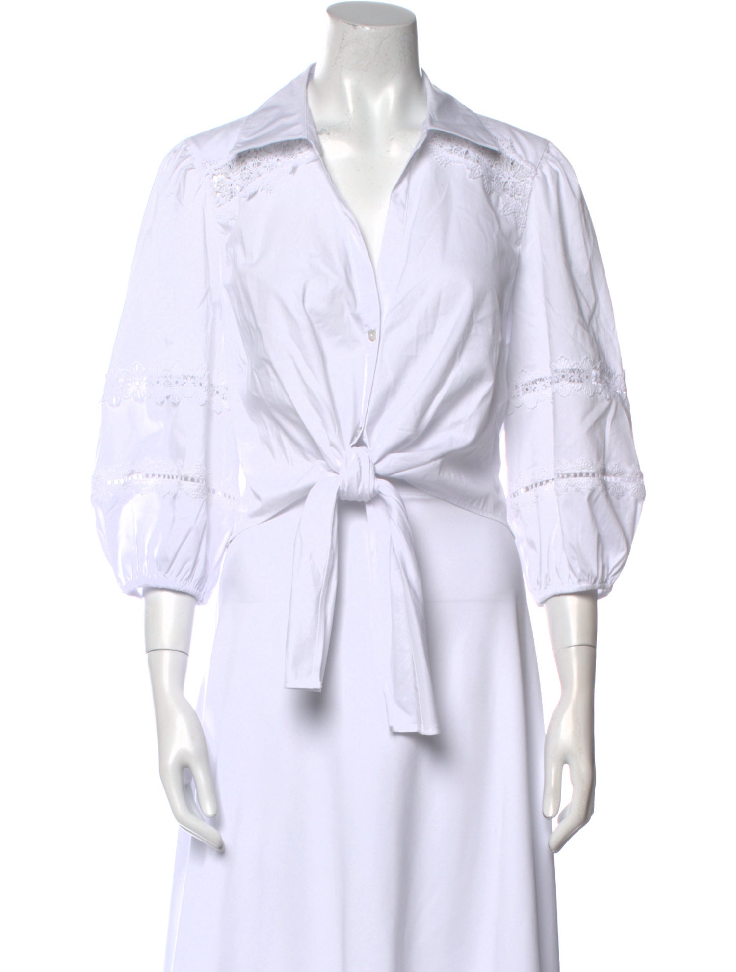 Cinq à Sept Three-Quarter Sleeve Crop Top w/ Tags