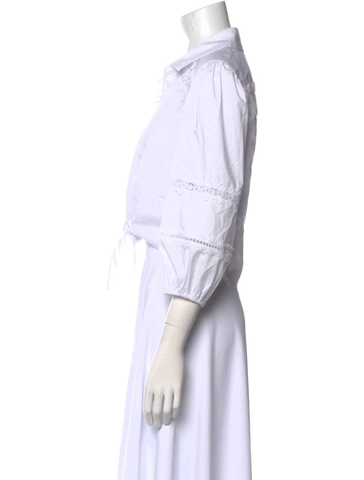 Cinq à Sept Three-Quarter Sleeve Crop Top w/ Tags