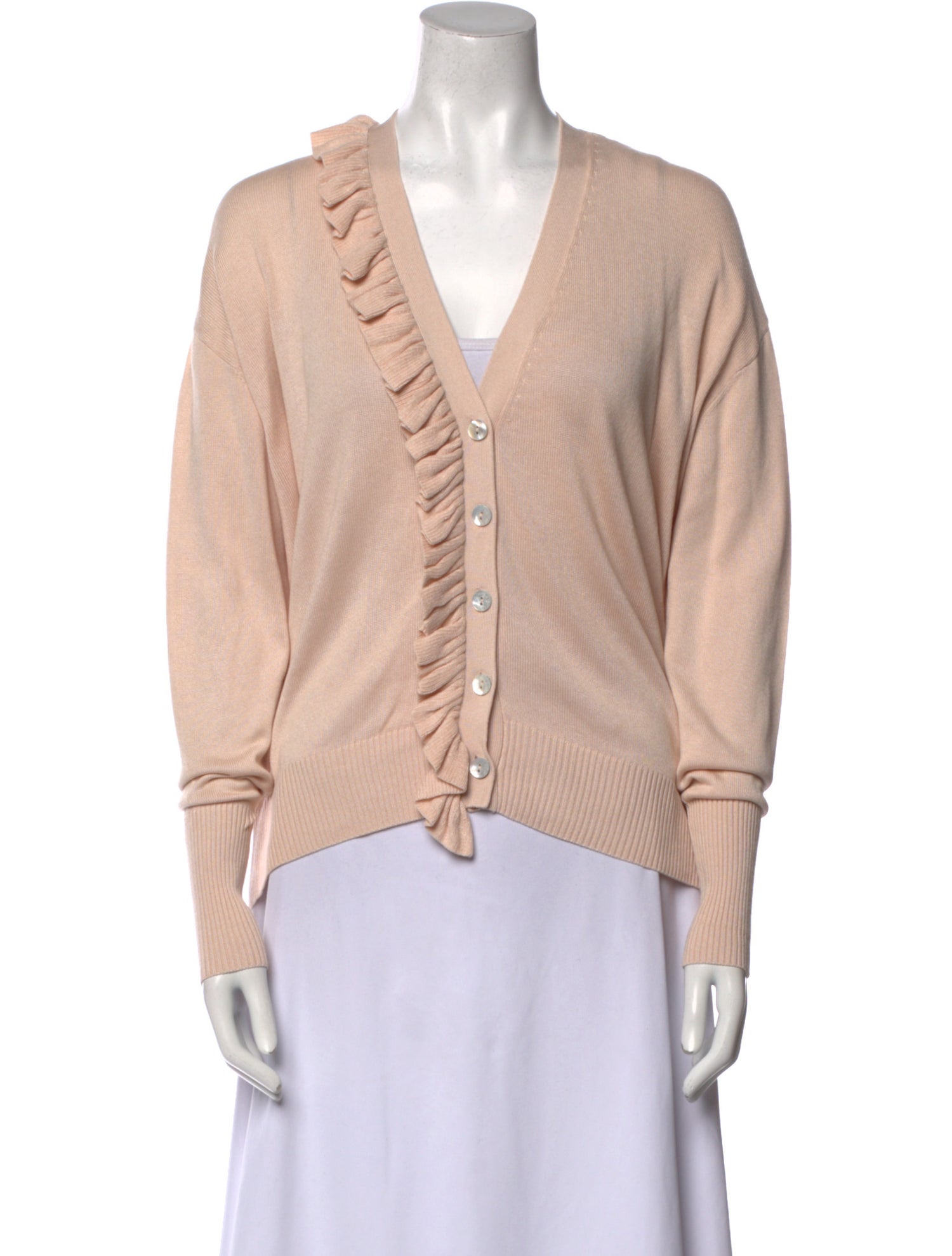 Cinq à Sept Silk V-Neck Sweater