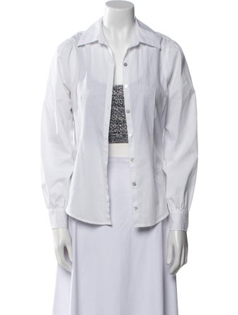 Cinq à Sept Three-Quarter Sleeve Button-Up Top