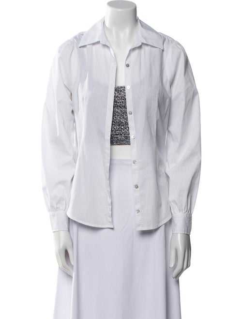 Cinq à Sept Three-Quarter Sleeve Button-Up Top