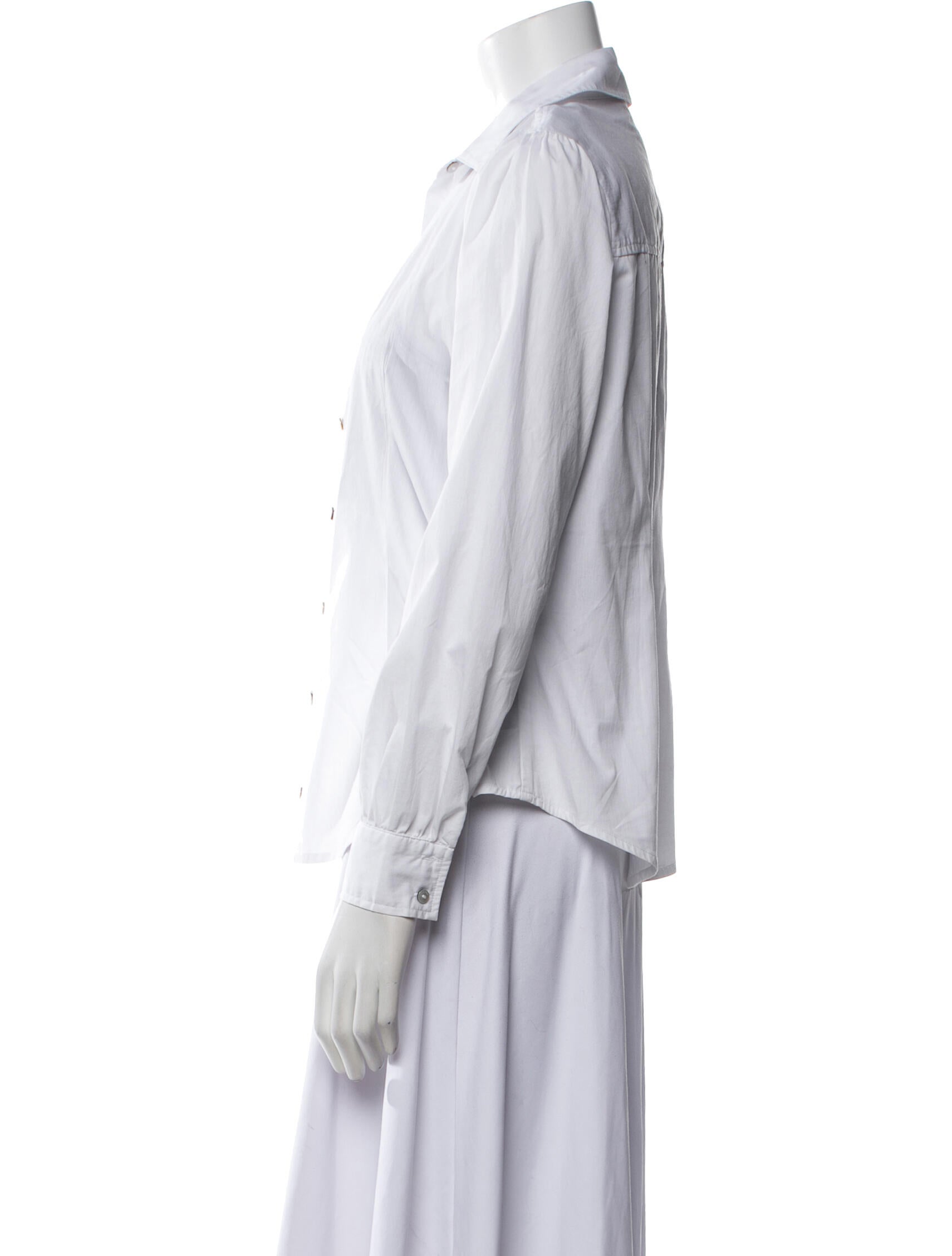 Cinq à Sept Three-Quarter Sleeve Button-Up Top