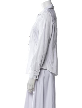 Cinq à Sept Three-Quarter Sleeve Button-Up Top