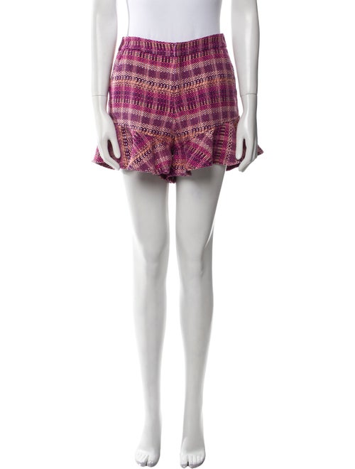 Cinq à Sept Plaid Print Mini Shorts