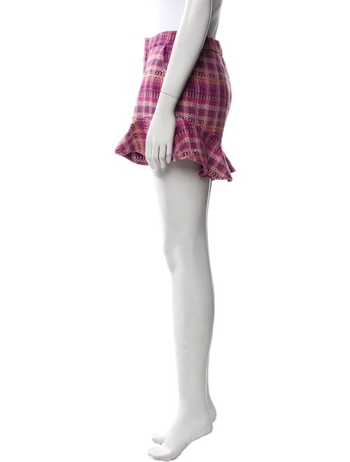 Cinq à Sept Plaid Print Mini Shorts