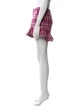 Cinq à Sept Plaid Print Mini Shorts