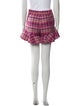 Cinq à Sept Plaid Print Mini Shorts