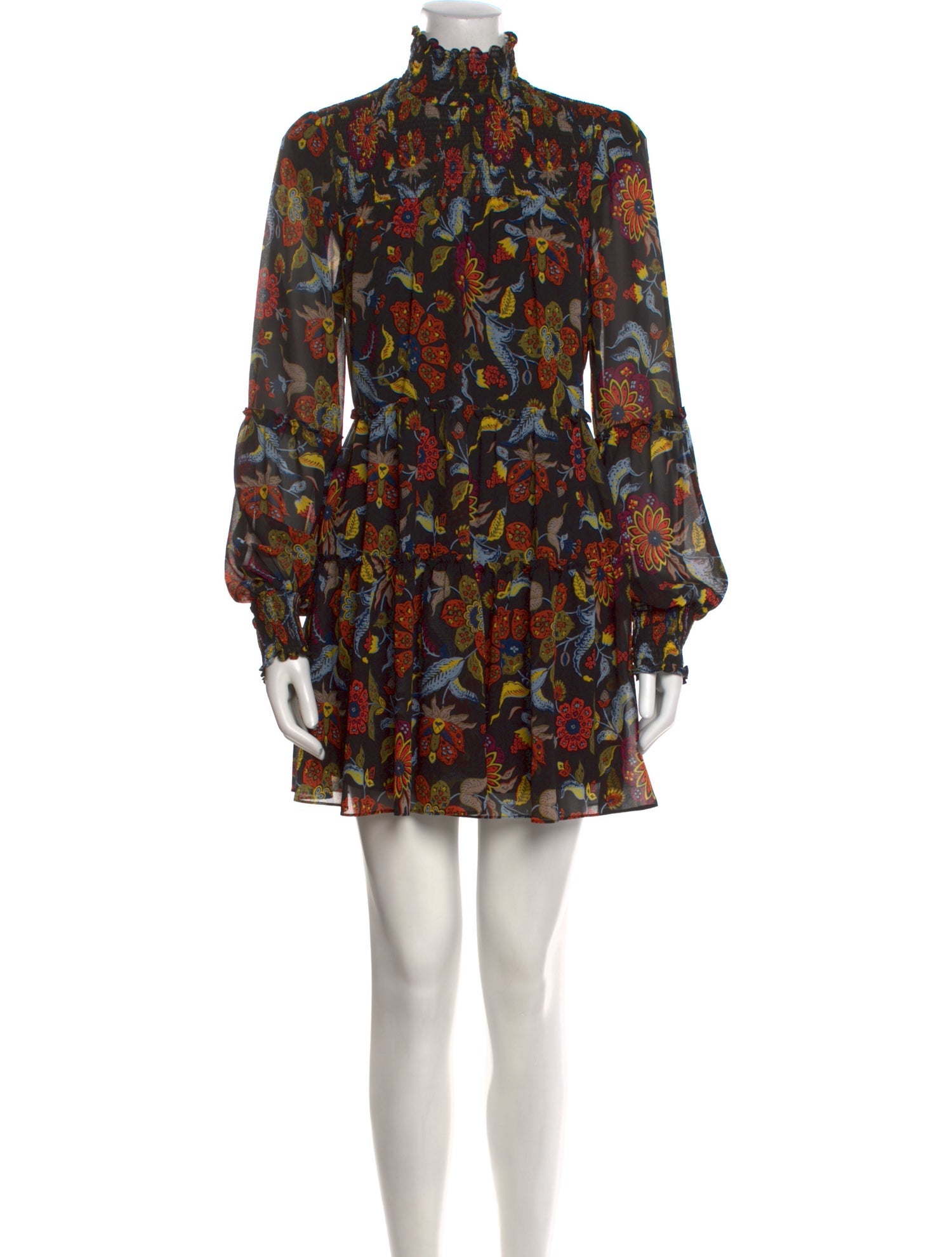 Cinq à Sept Floral Print Mini Dress