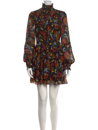 Cinq à Sept Floral Print Mini Dress