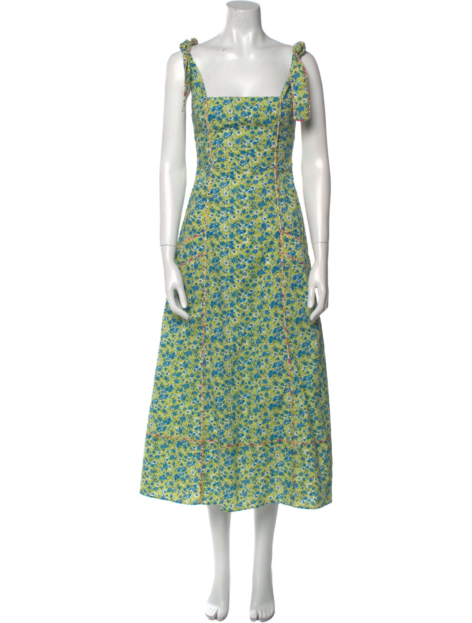 Cinq à Sept Floral Print Midi Length Dress