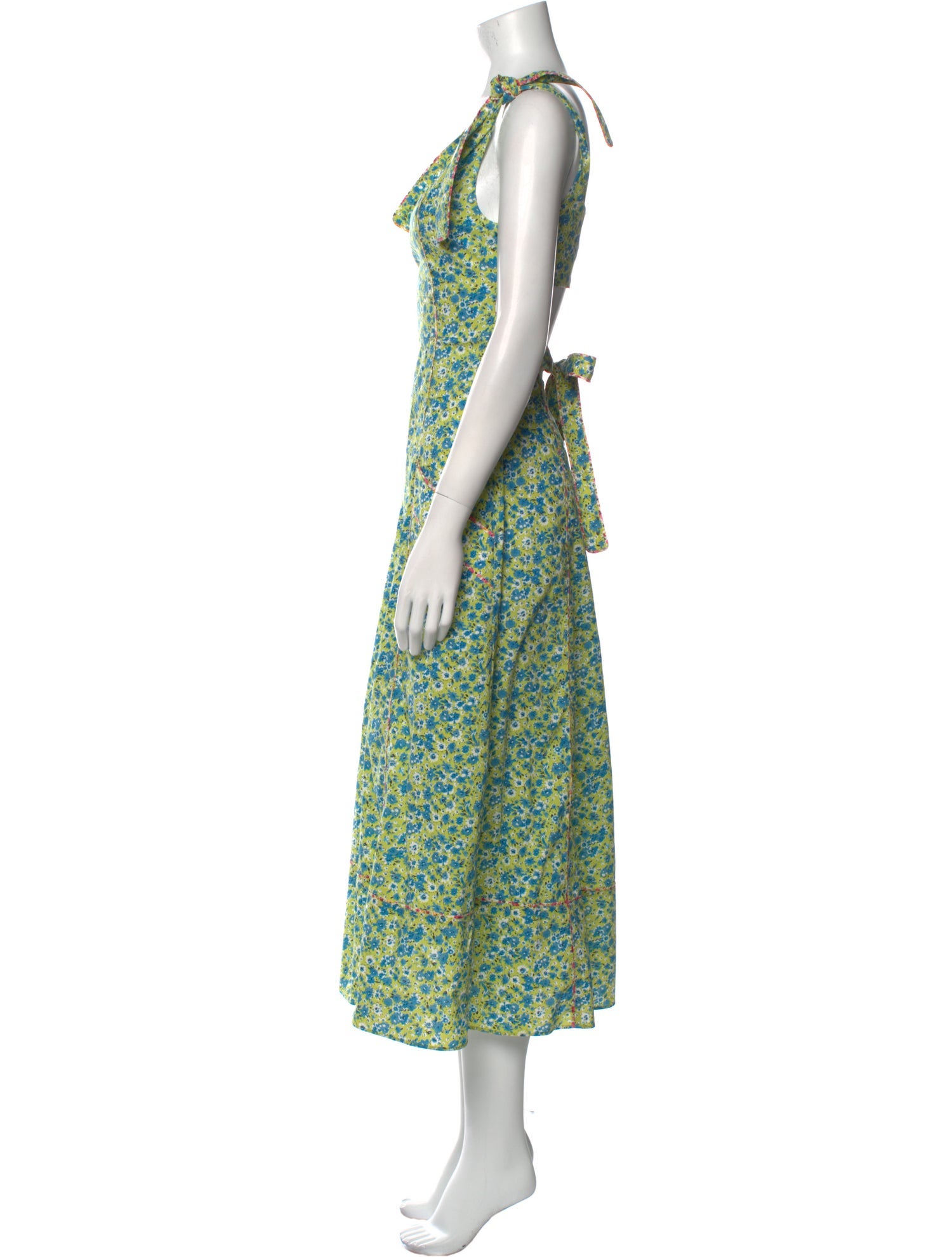 Cinq à Sept Floral Print Midi Length Dress