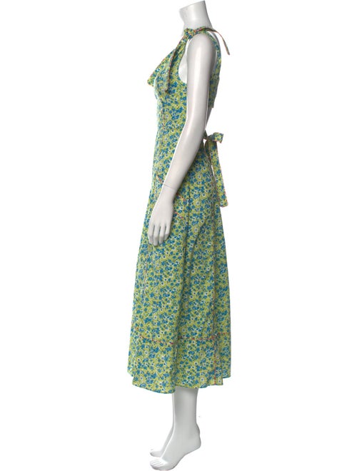 Cinq à Sept Floral Print Midi Length Dress