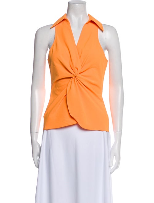 Cinq à Sept V-Neck Sleeveless Button-Up Top