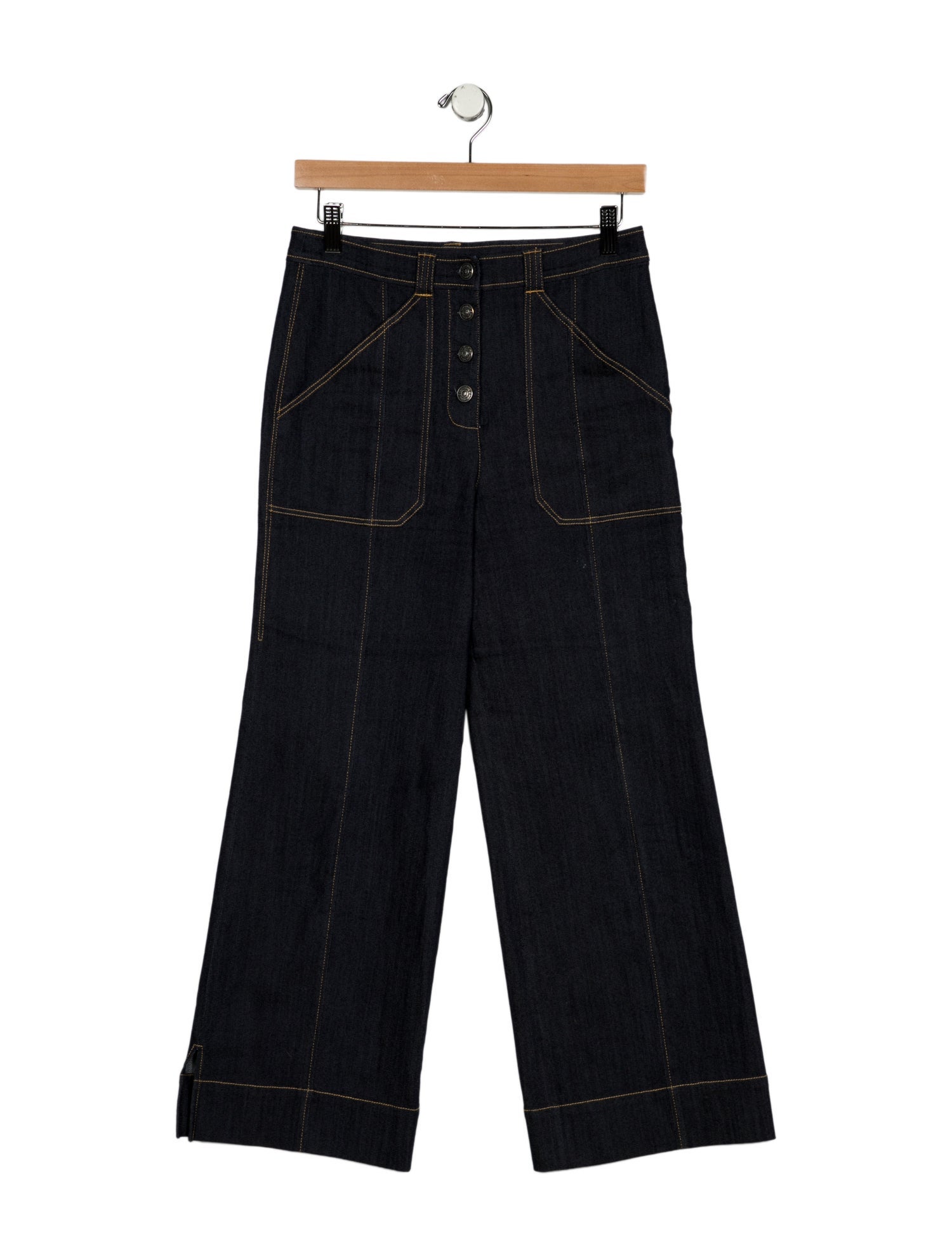 Cinq à Sept Mid-Rise Wide Leg Jeans
