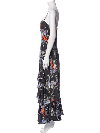 Cinq à Sept Floral Print Long Dress
