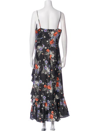 Cinq à Sept Floral Print Long Dress
