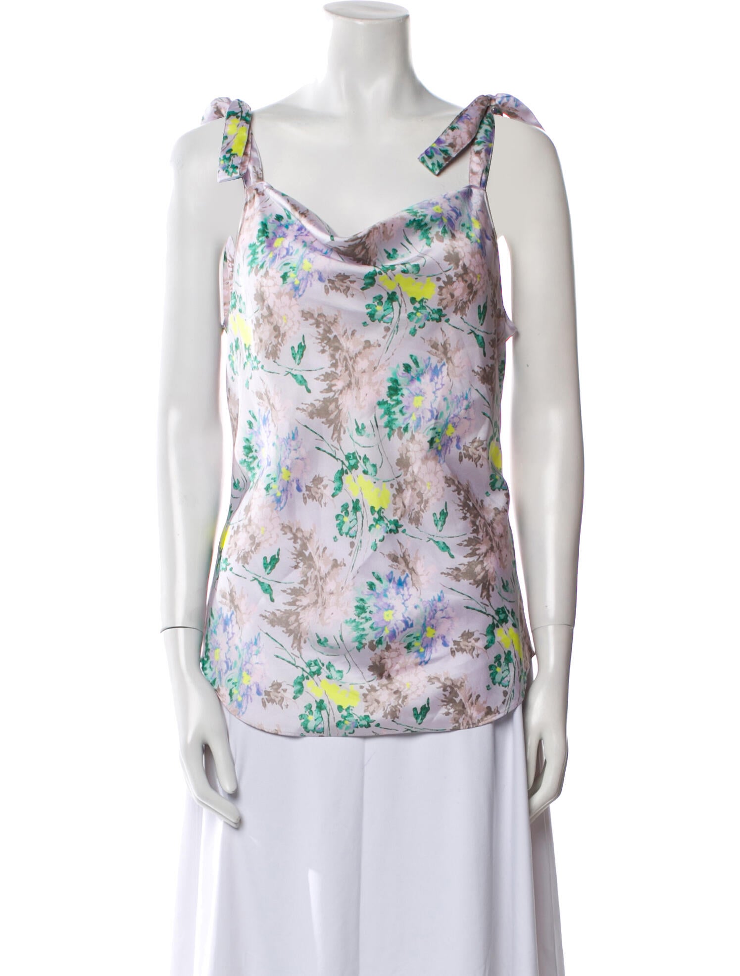 Cinq à Sept Floral Print Cowl Neck Top