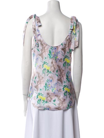 Cinq à Sept Floral Print Cowl Neck Top