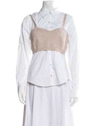 Cinq à Sept Long Sleeve Button-Up Top