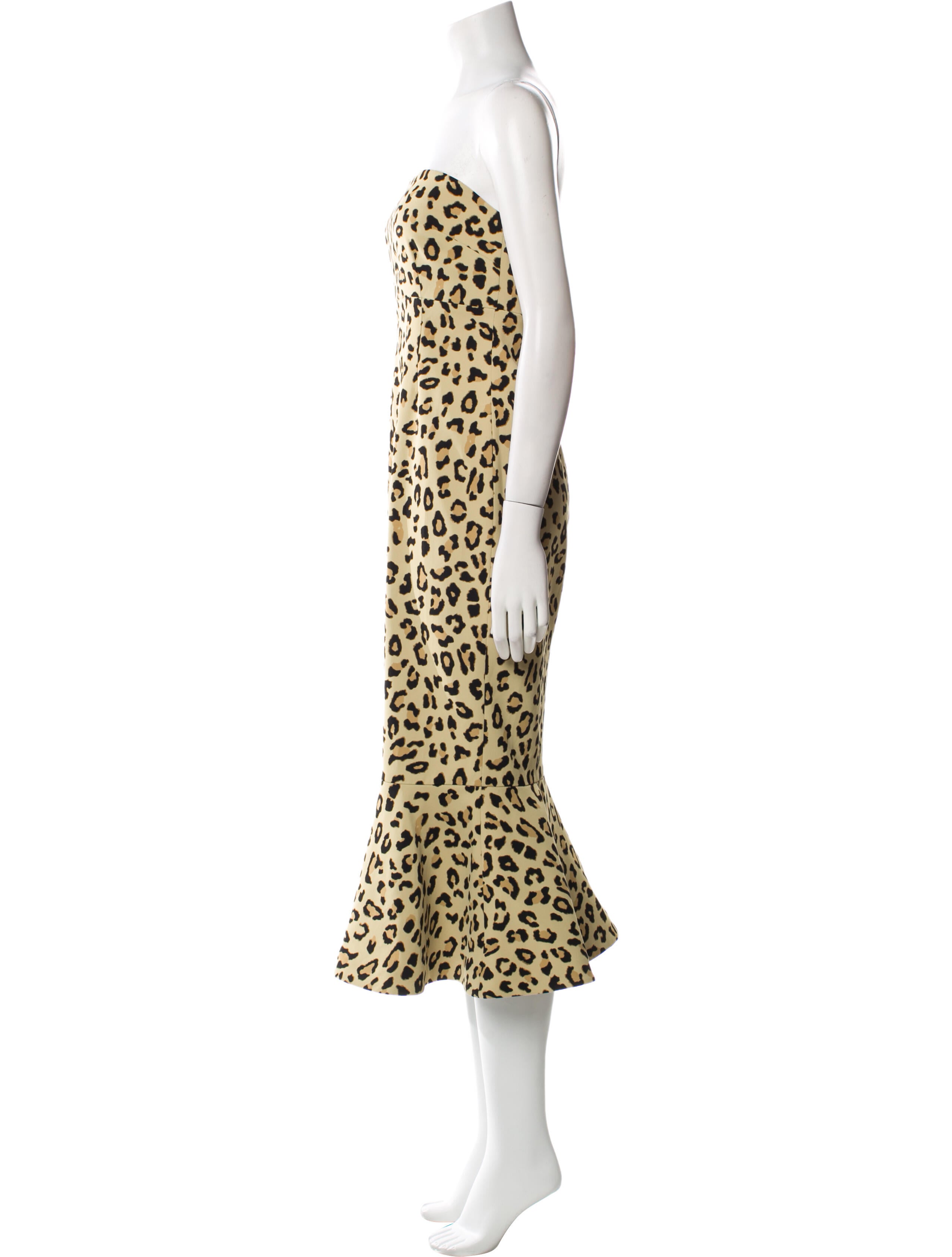 Cinq à Sept Animal Print Midi Length Dress