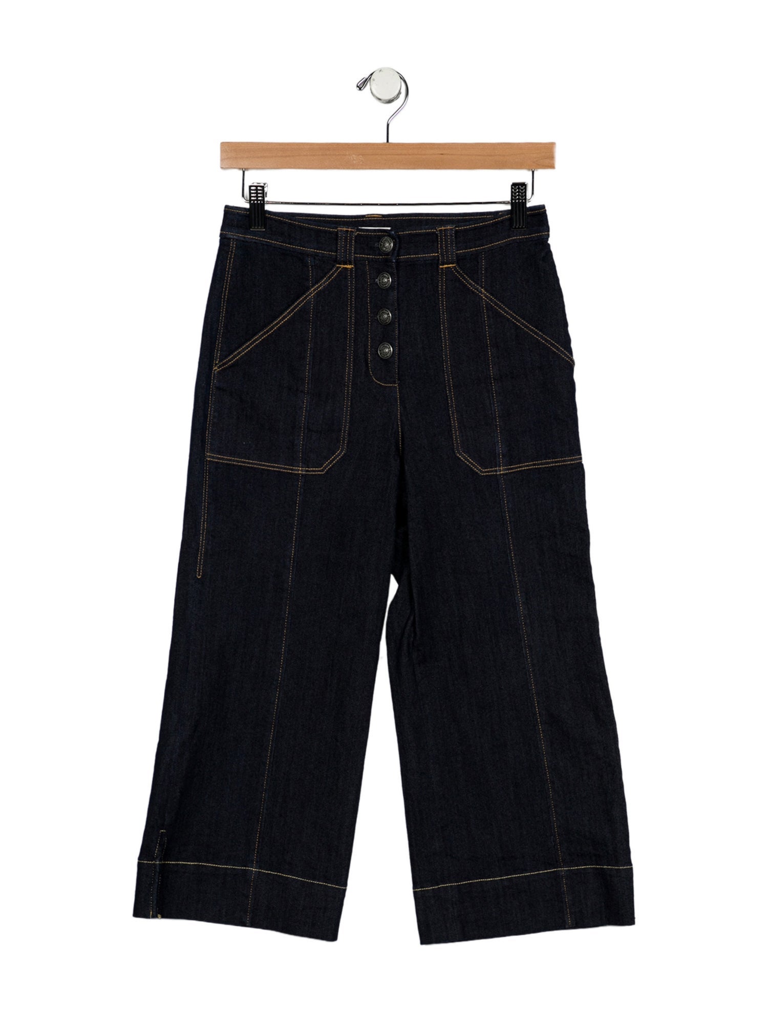 Cinq à Sept Mid-Rise Wide Leg Jeans