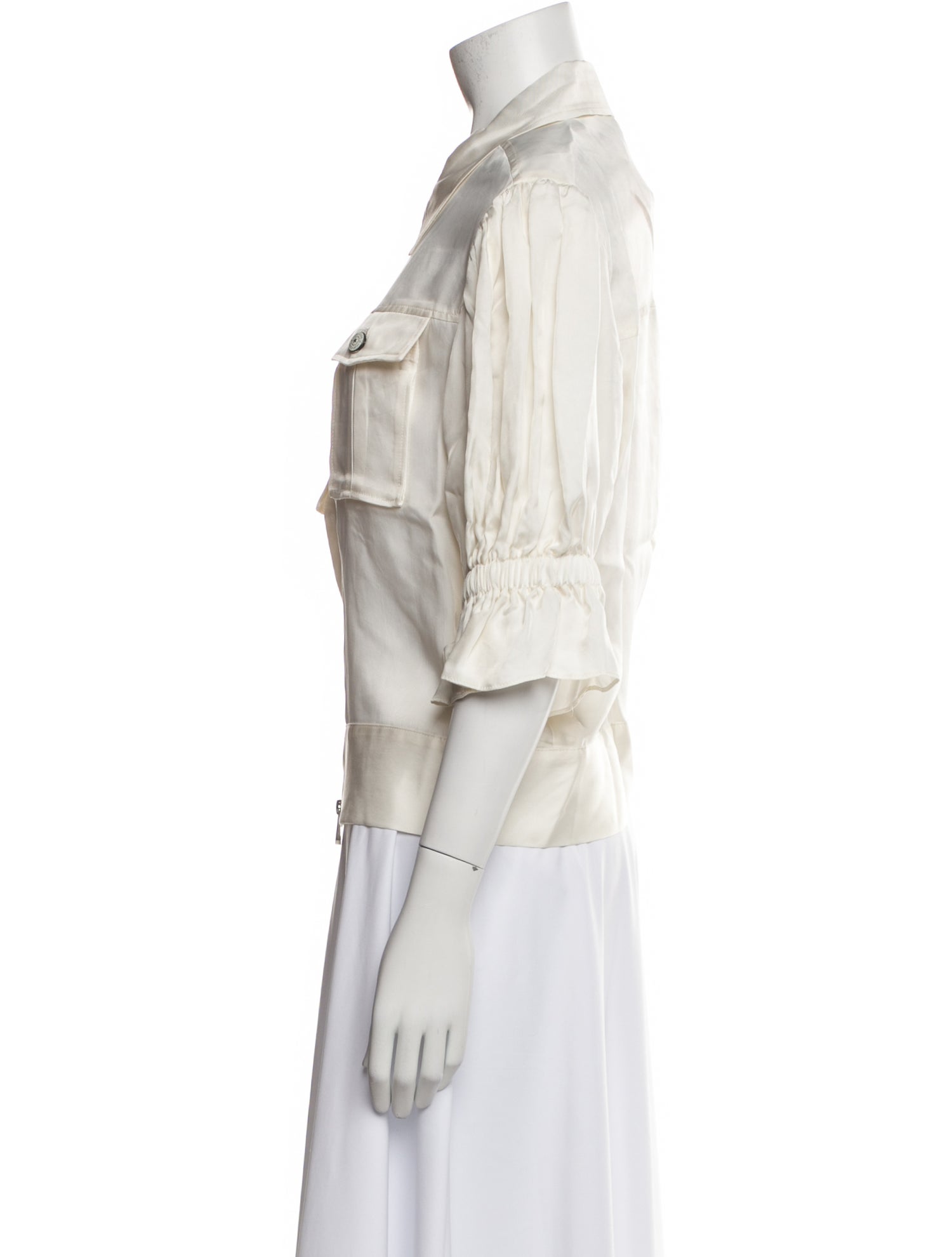 Cinq à Sept Three-Quarter Sleeve Button-Up Top w/ Tags