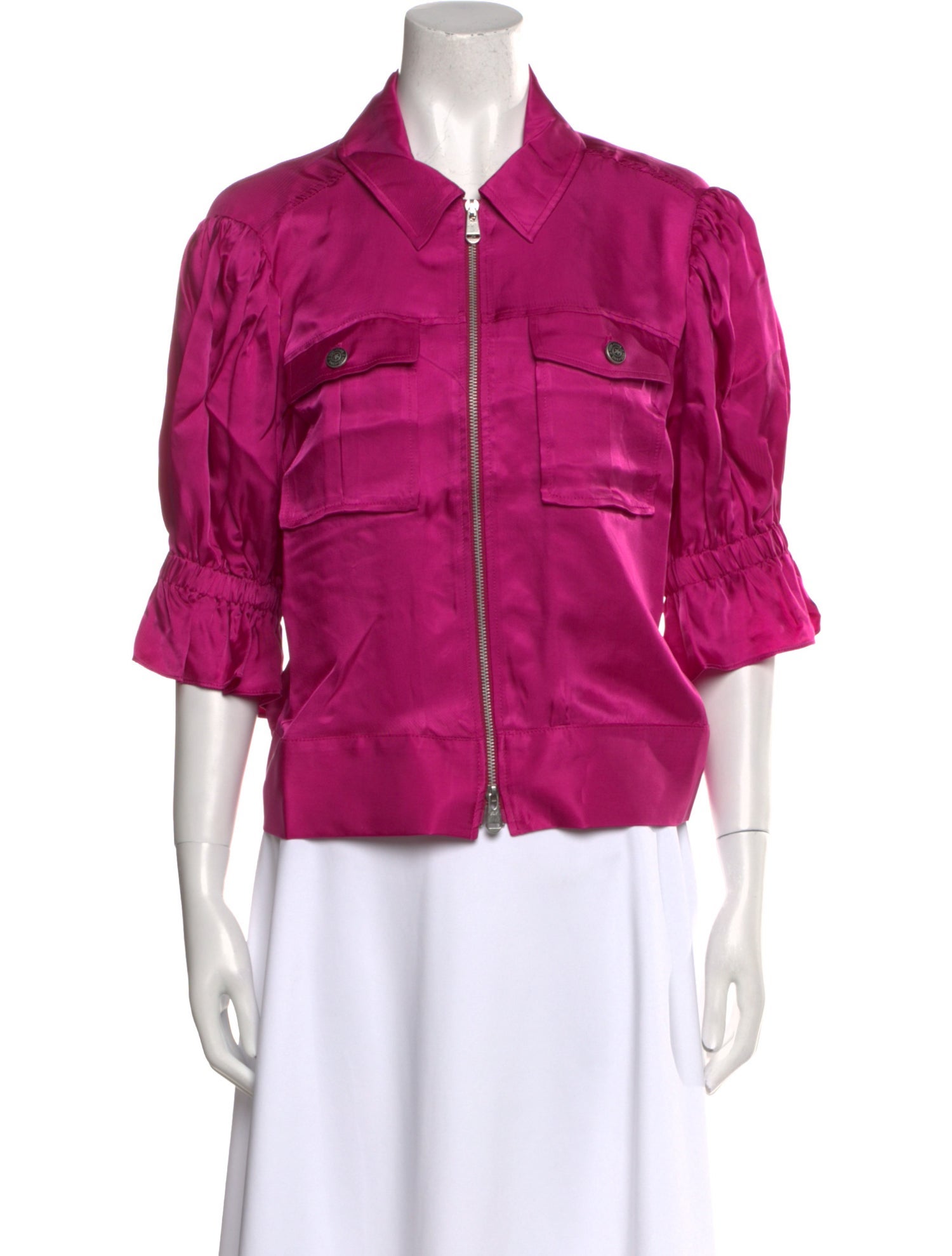 Cinq à Sept Three-Quarter Sleeve Button-Up Top w/ Tags