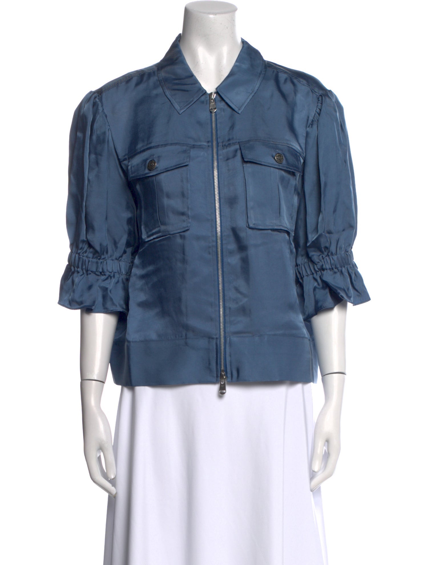 Cinq à Sept Three-Quarter Sleeve Button-Up Top w/ Tags