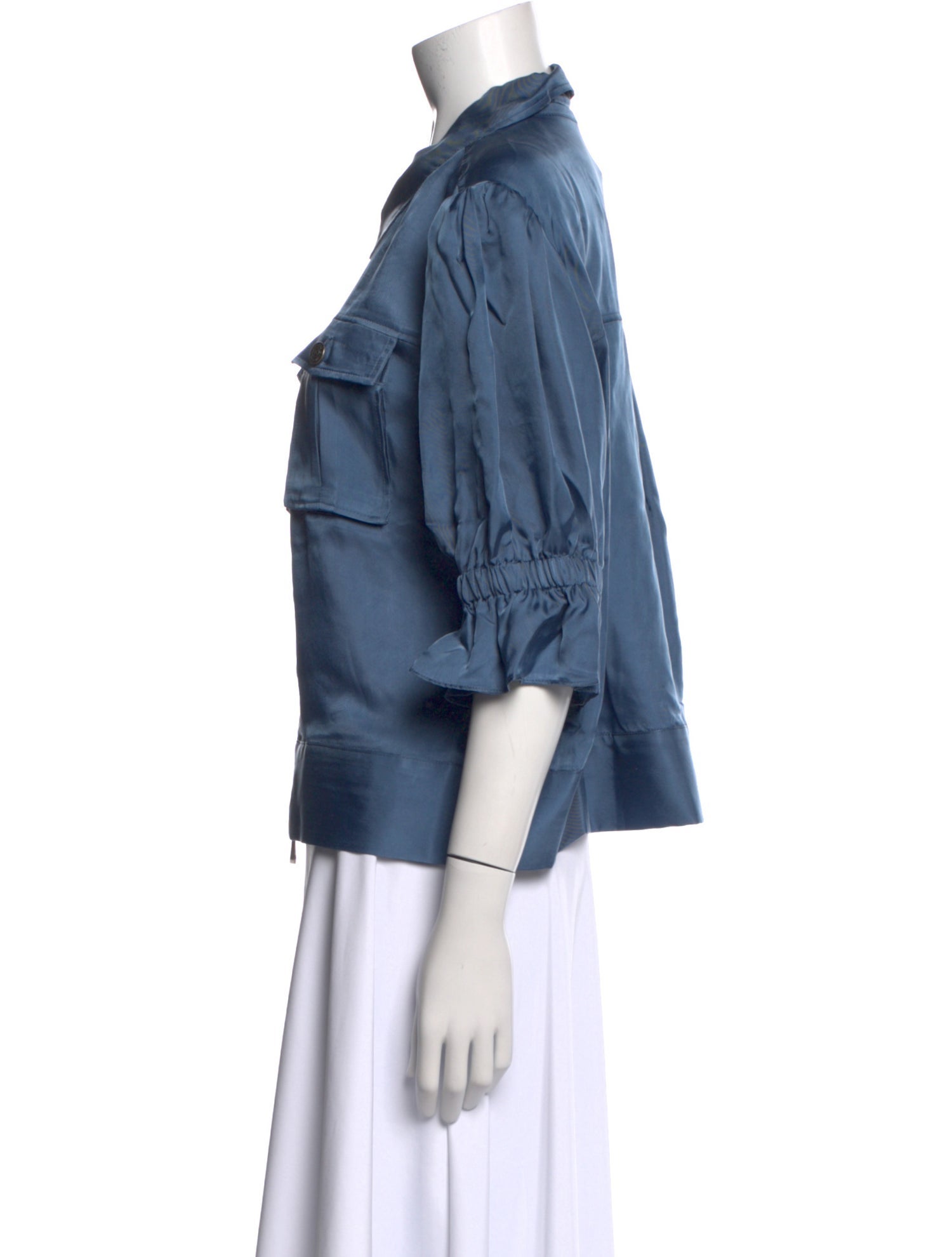 Cinq à Sept Three-Quarter Sleeve Button-Up Top w/ Tags