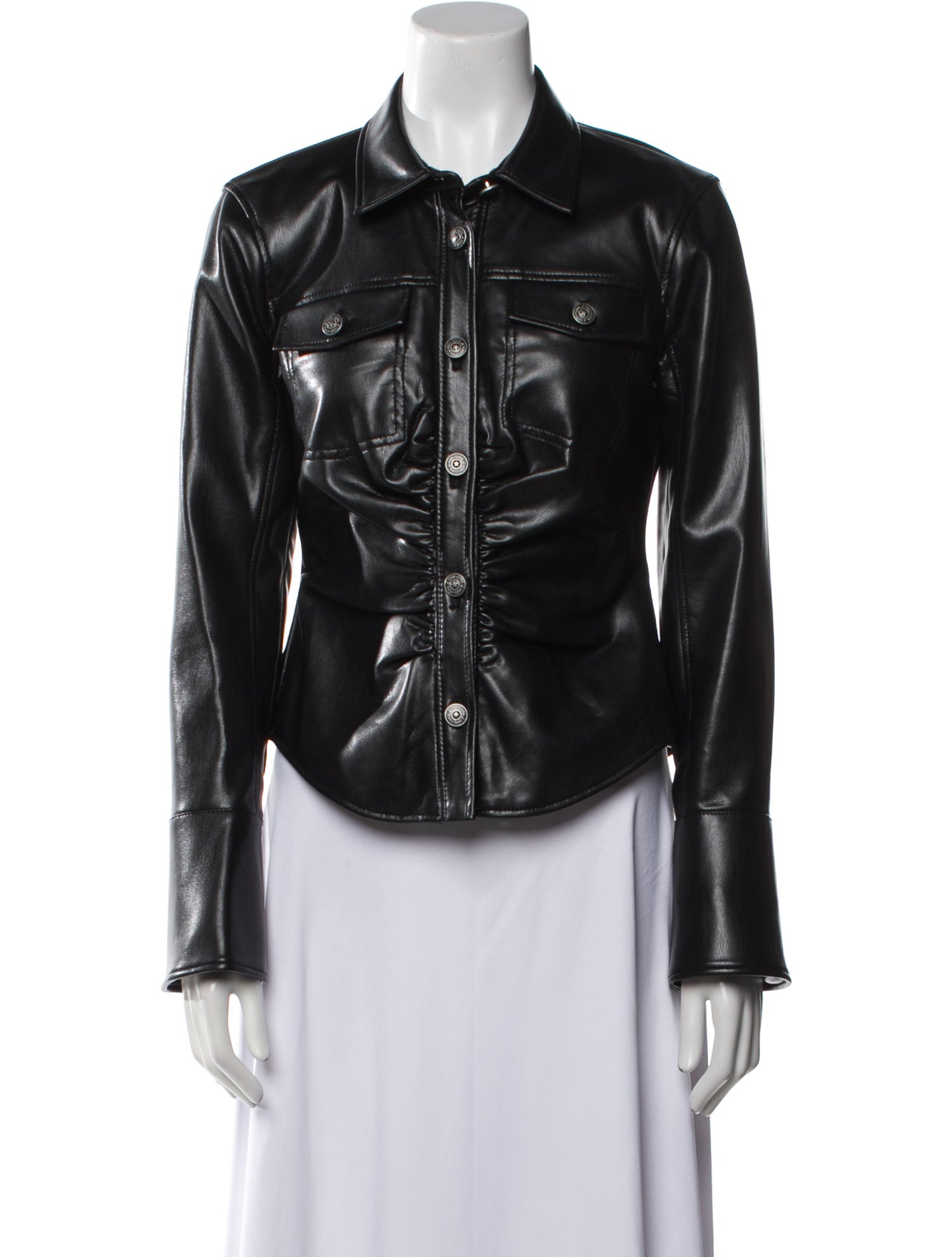 Cinq à Sept Faux Leather Biker Jacket