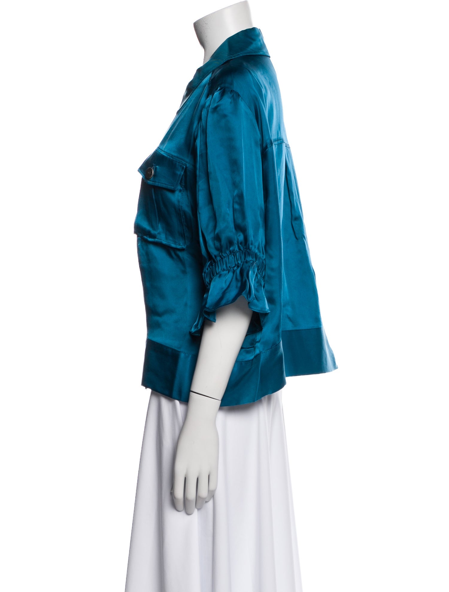 Cinq à Sept Three-Quarter Sleeve Button-Up Top w/ Tags