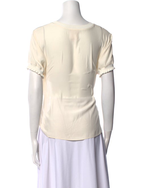 Cinq à Sept Silk Scoop Neck T-Shirt