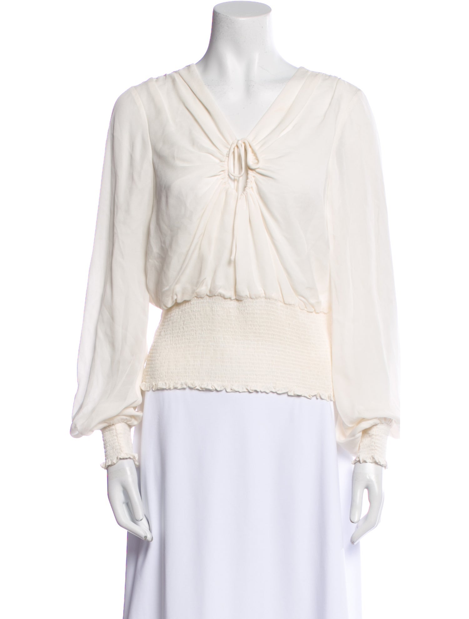 Cinq à Sept Silk V-Neck Blouse w/ Tags