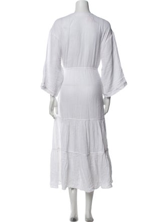 Cinq à Sept V-Neck Midi Length Dress