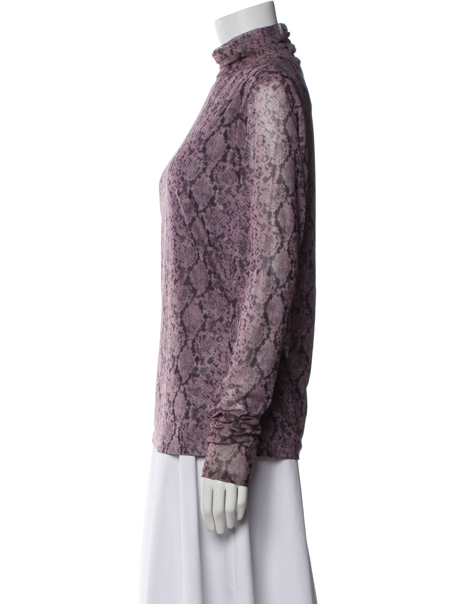 Cinq à Sept Animal Print Mock Neck Sweater