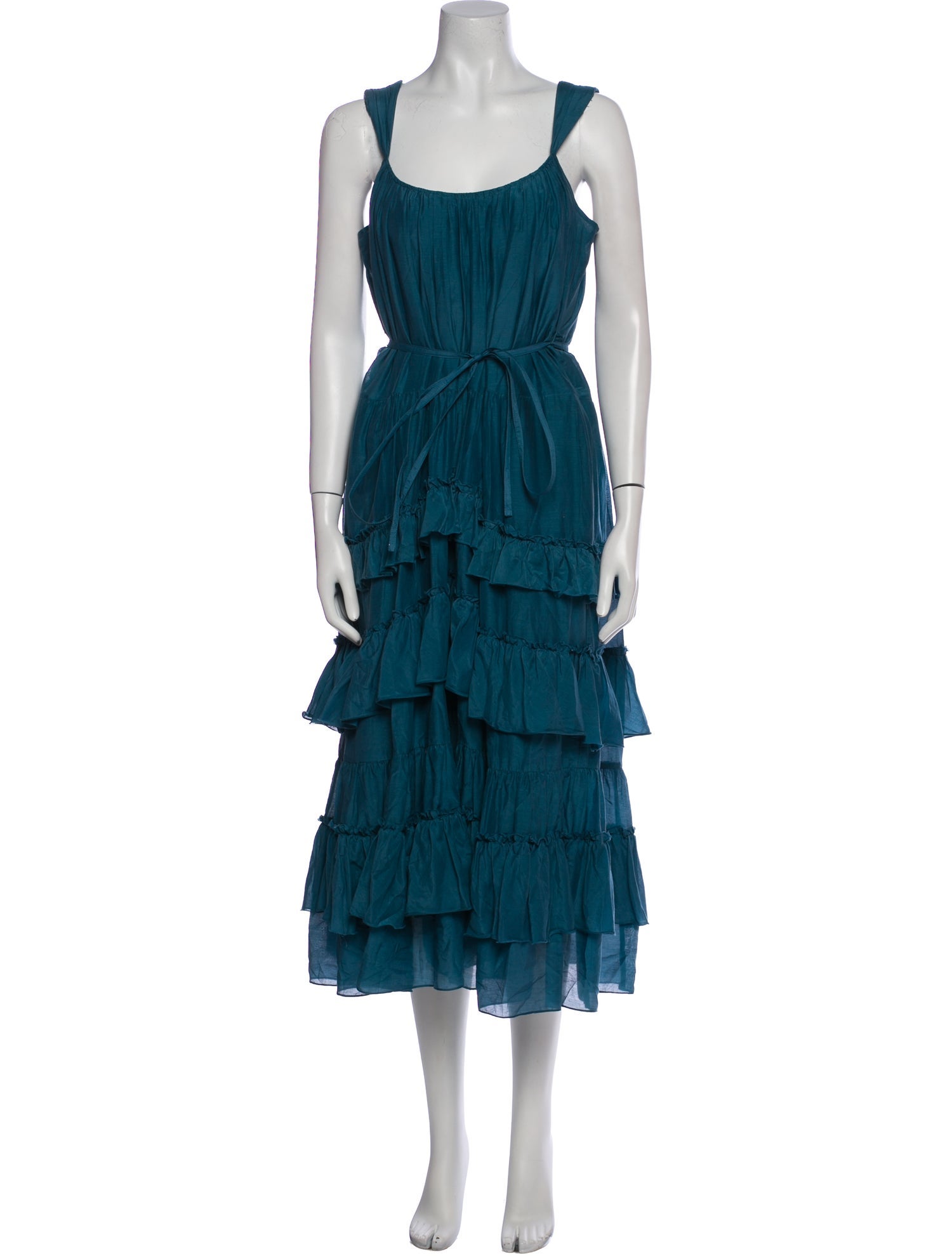 Cinq à Sept Square Neckline Midi Length Dress