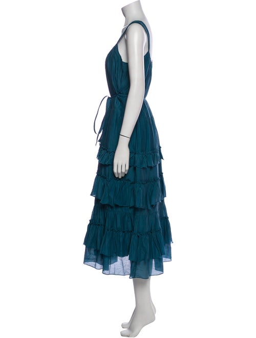 Cinq à Sept Square Neckline Midi Length Dress