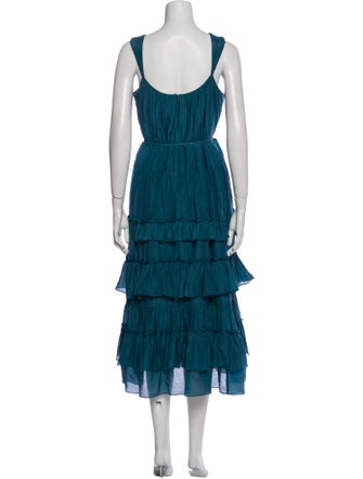 Cinq à Sept Square Neckline Midi Length Dress