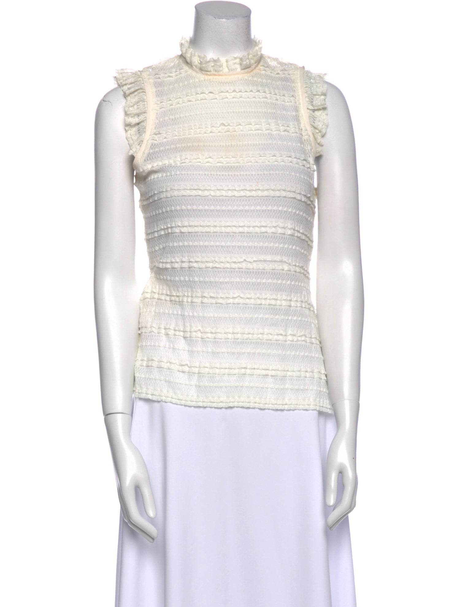 Cinq à Sept Mock Neck Sleeveless Top
