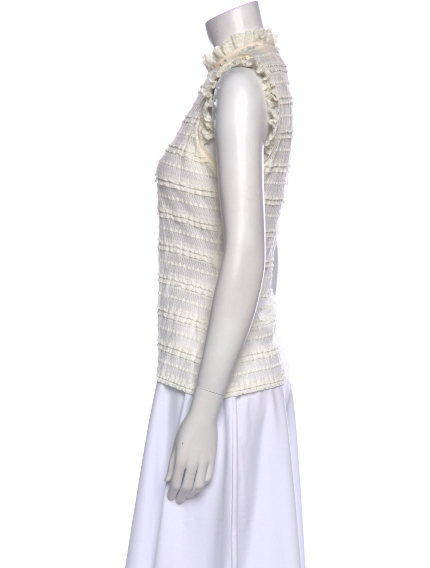 Cinq à Sept Mock Neck Sleeveless Top