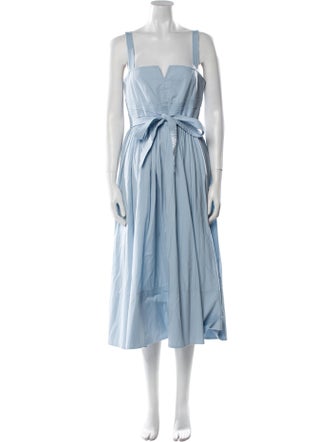 Cinq à Sept Square Neckline Midi Length Dress