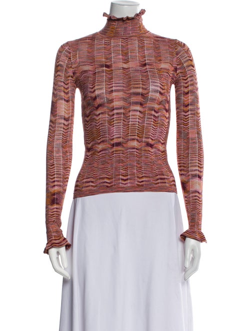 Cinq à Sept Printed Turtleneck Top