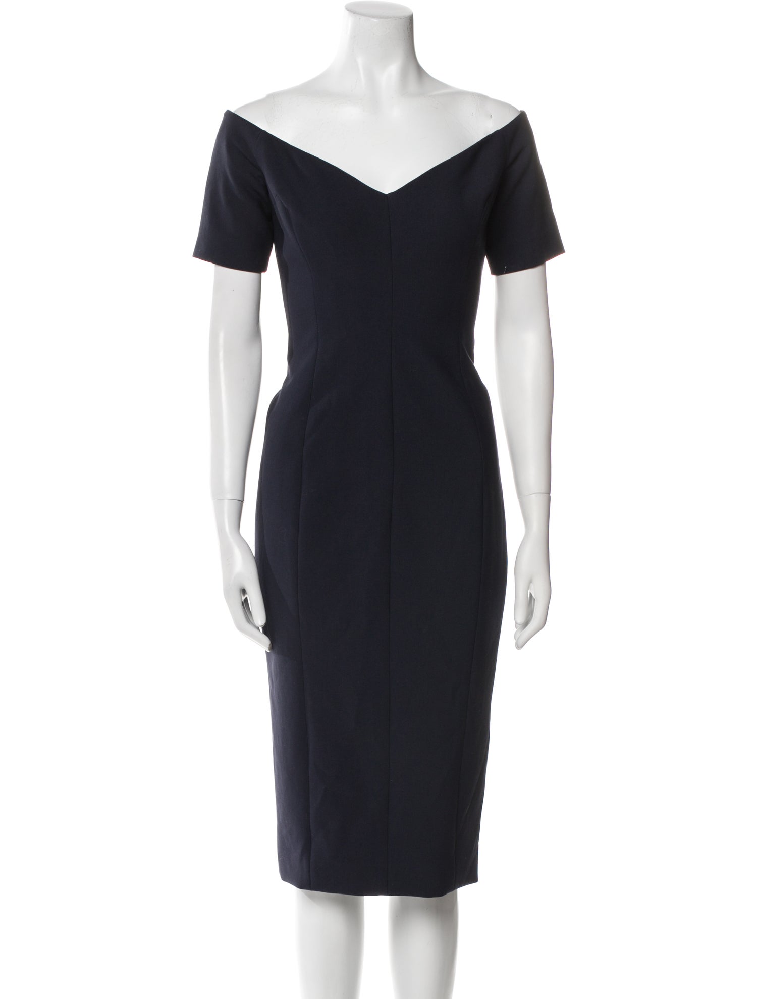 Cinq à Sept V-Neck Midi Length Dress