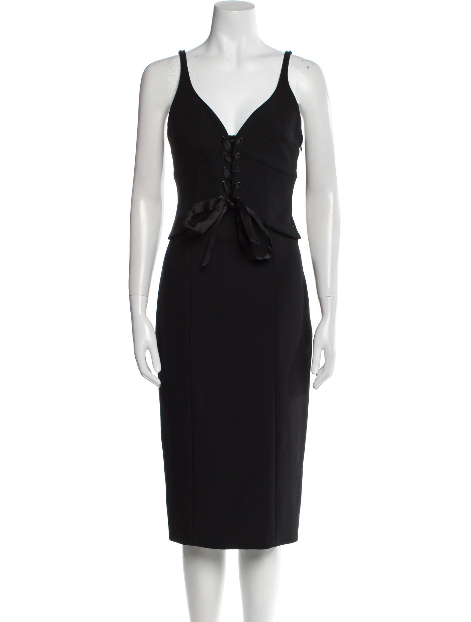 Cinq à Sept V-Neck Midi Length Dress