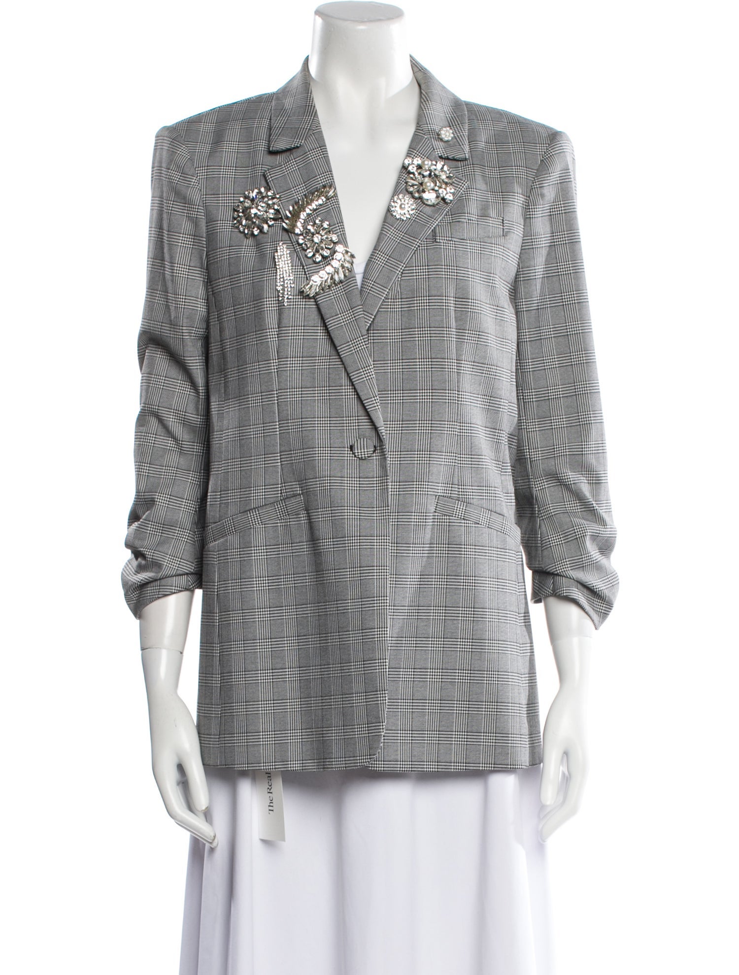 Cinq à Sept Plaid Print Blazer